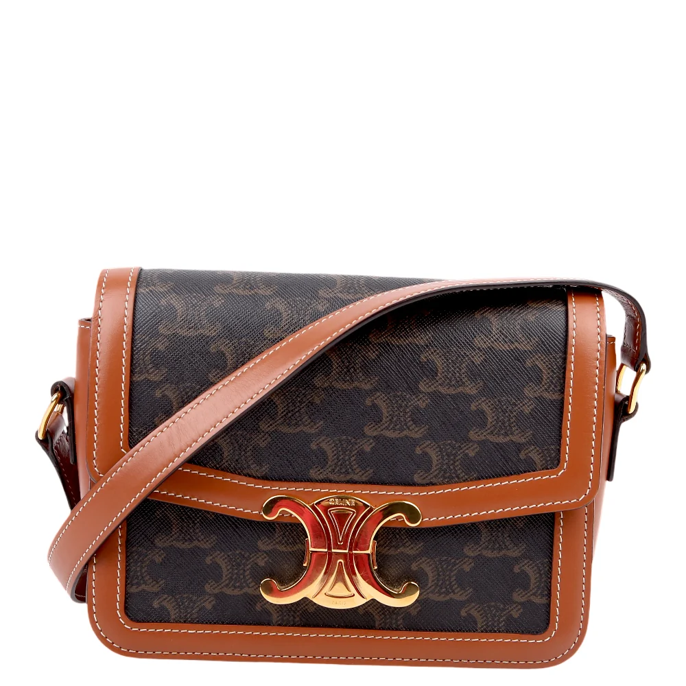 Teen Triomphe Bag Triomphe Canvas/Calfskin Brown