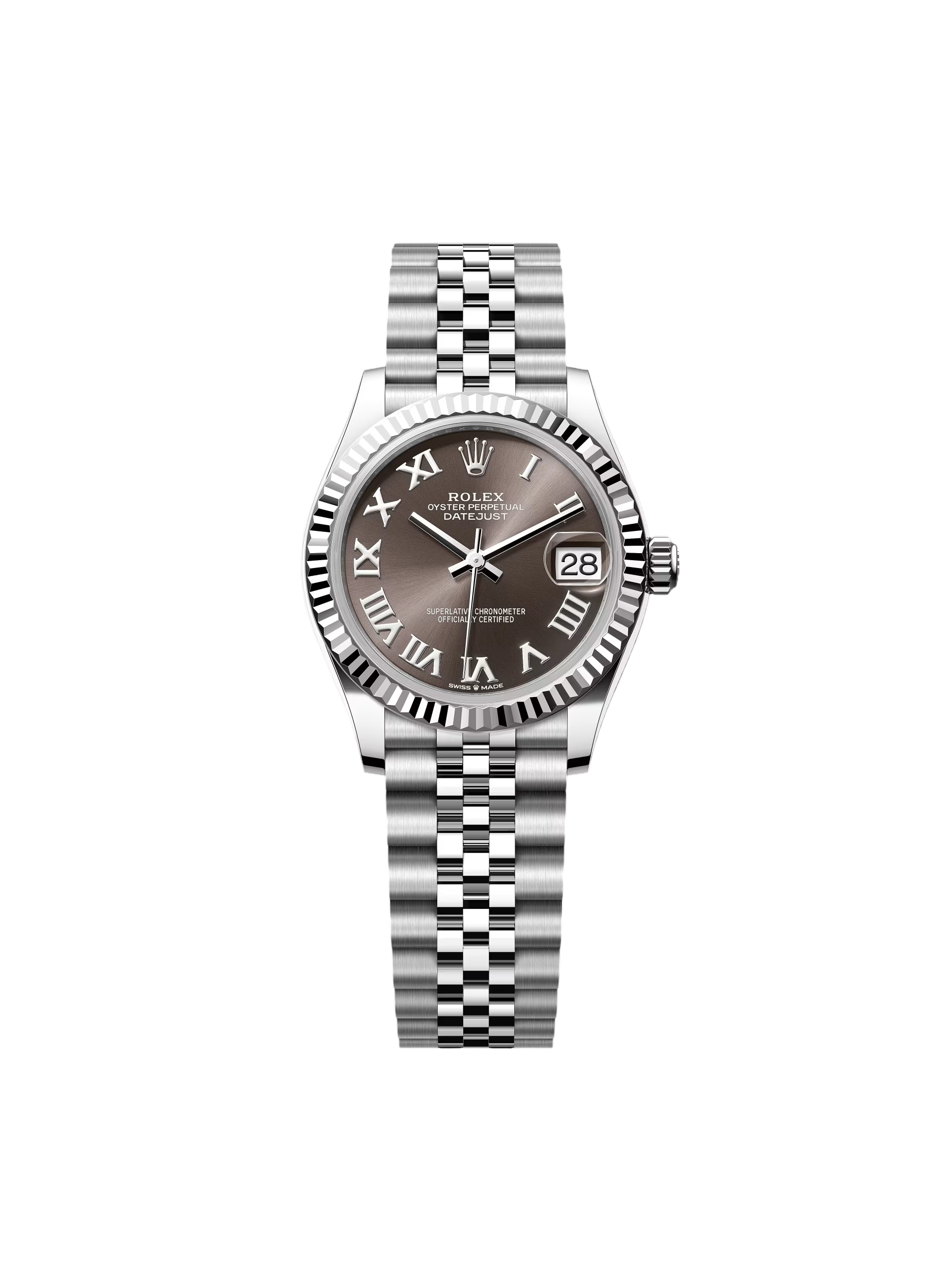 RLX Datejust m278274-0021/0022 Dark Grey Roman 31mm Dial Oyster Watch