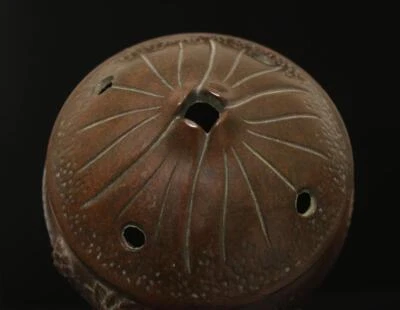 Qianlong Signed Old Chinese Bronze or Copper Incense Burner w/louts flower
