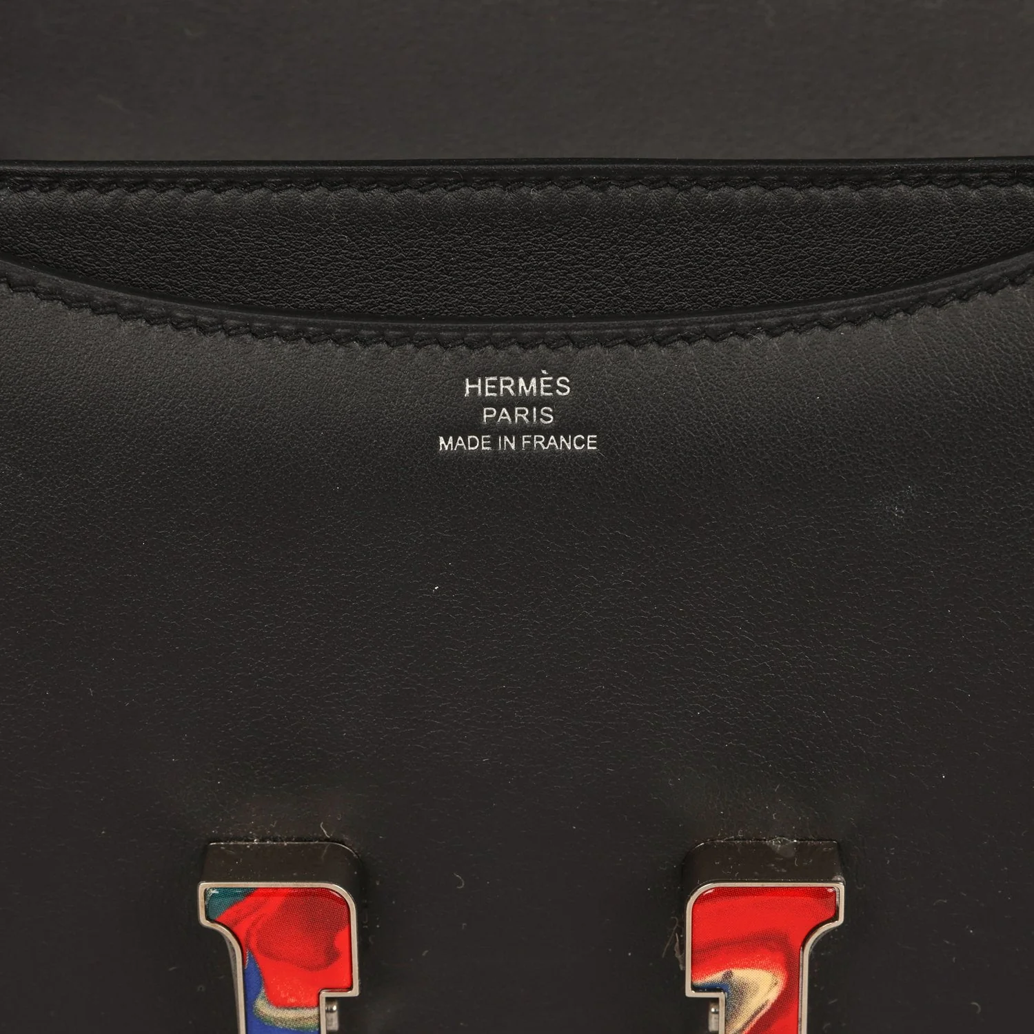 Hermes Constance 18 Black Swift Marbled Palladium Hardware