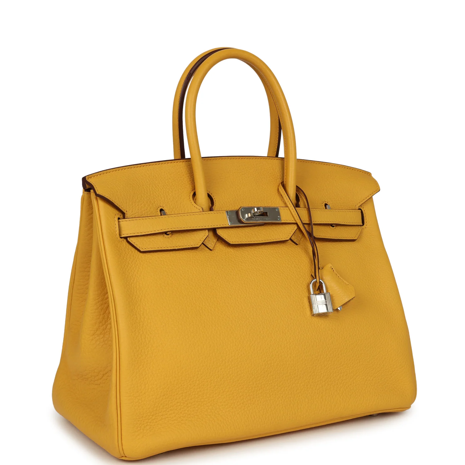 HERMÈS Birkin 35 Jaune Ambre Togo Palladium Hardware