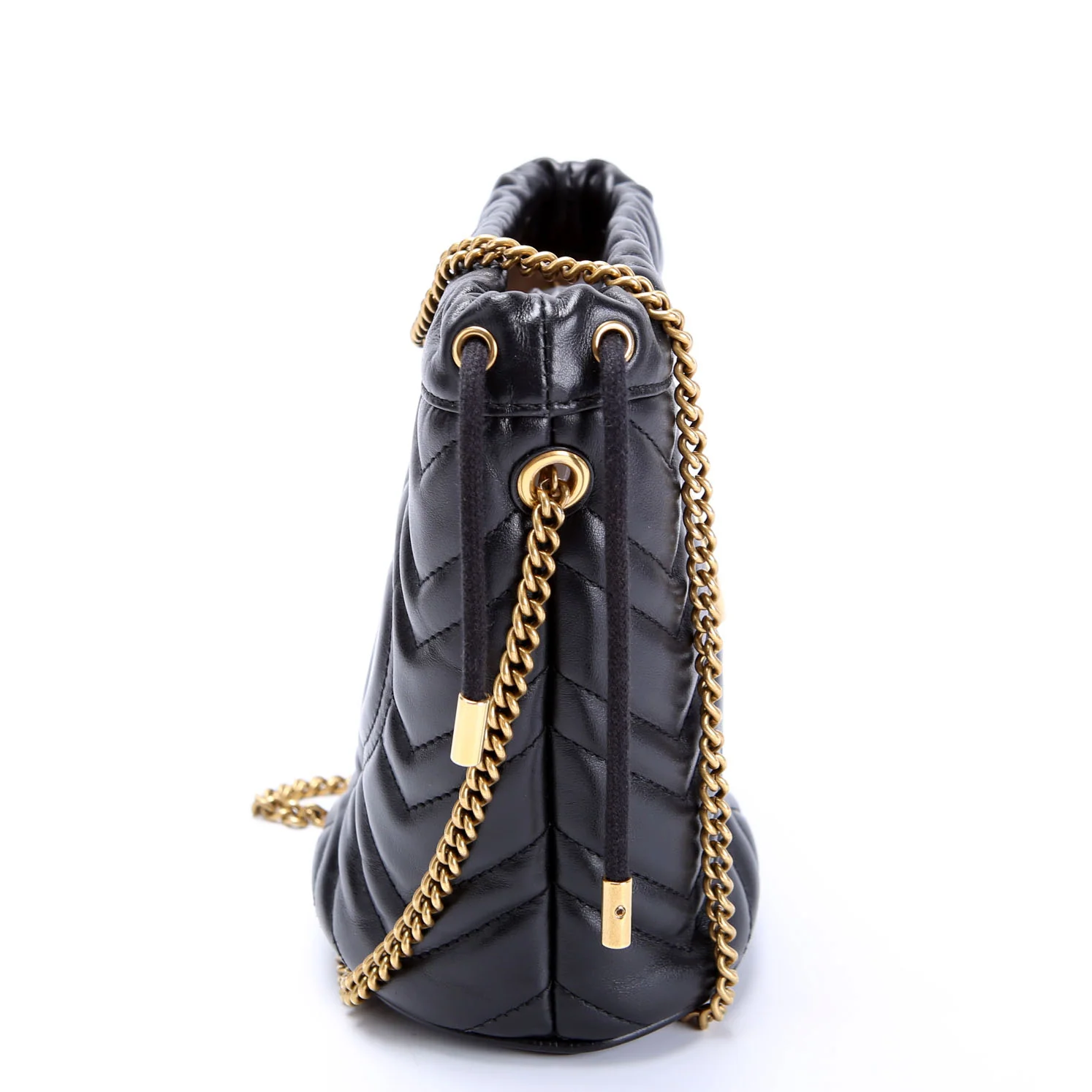 GUCCI 575163 Marmont Mini Bucket Black