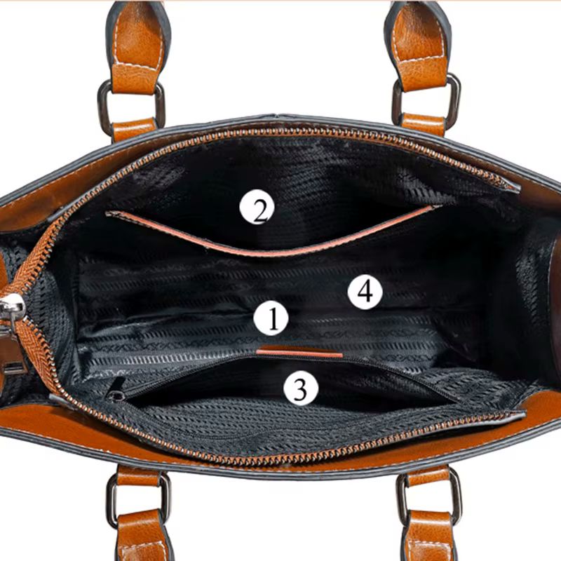 Women Handbag Cross body Shoulder Tote Bag Genuine Leather Shopping Fashion Office Female Real Cowhide Messenger Top Handle Bags