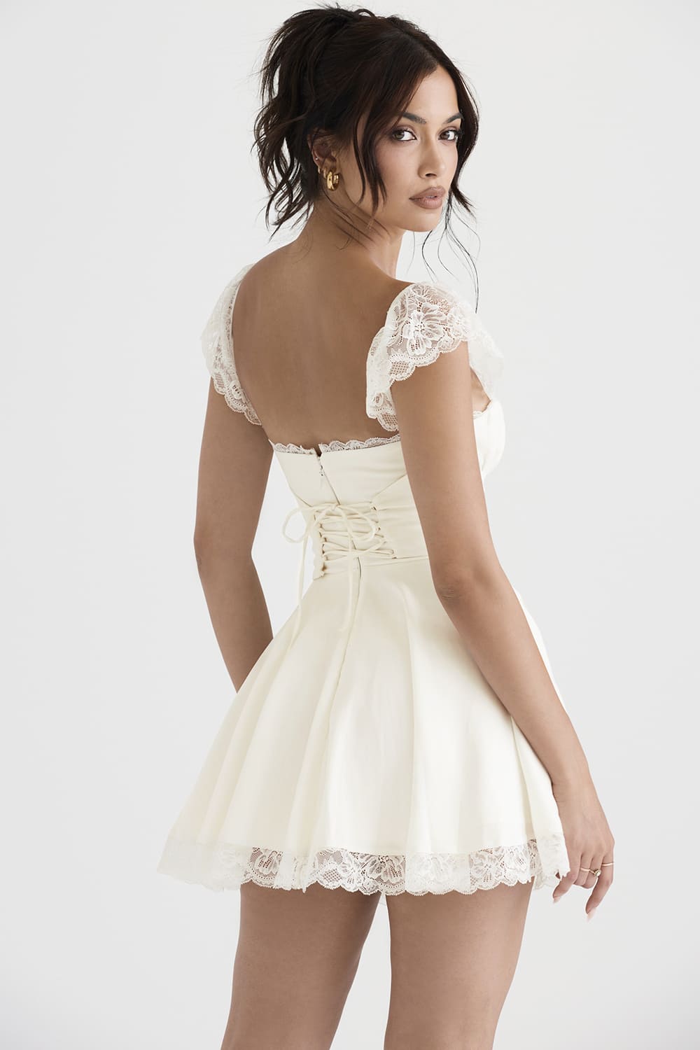 IVORY A-LINE MINI DRESS