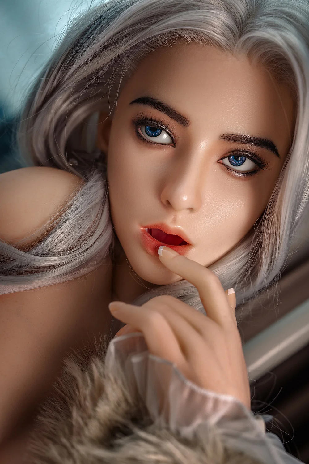 US Stock - Lara 5ft38/ 164cm #M12 ROS Silicone Head TPE Body Big Tits Premium Full Body Realistic Sex Doll For Blowjob