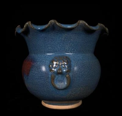 Old Chinese Jun Yao Jun Kiln Zun Pot Q1128