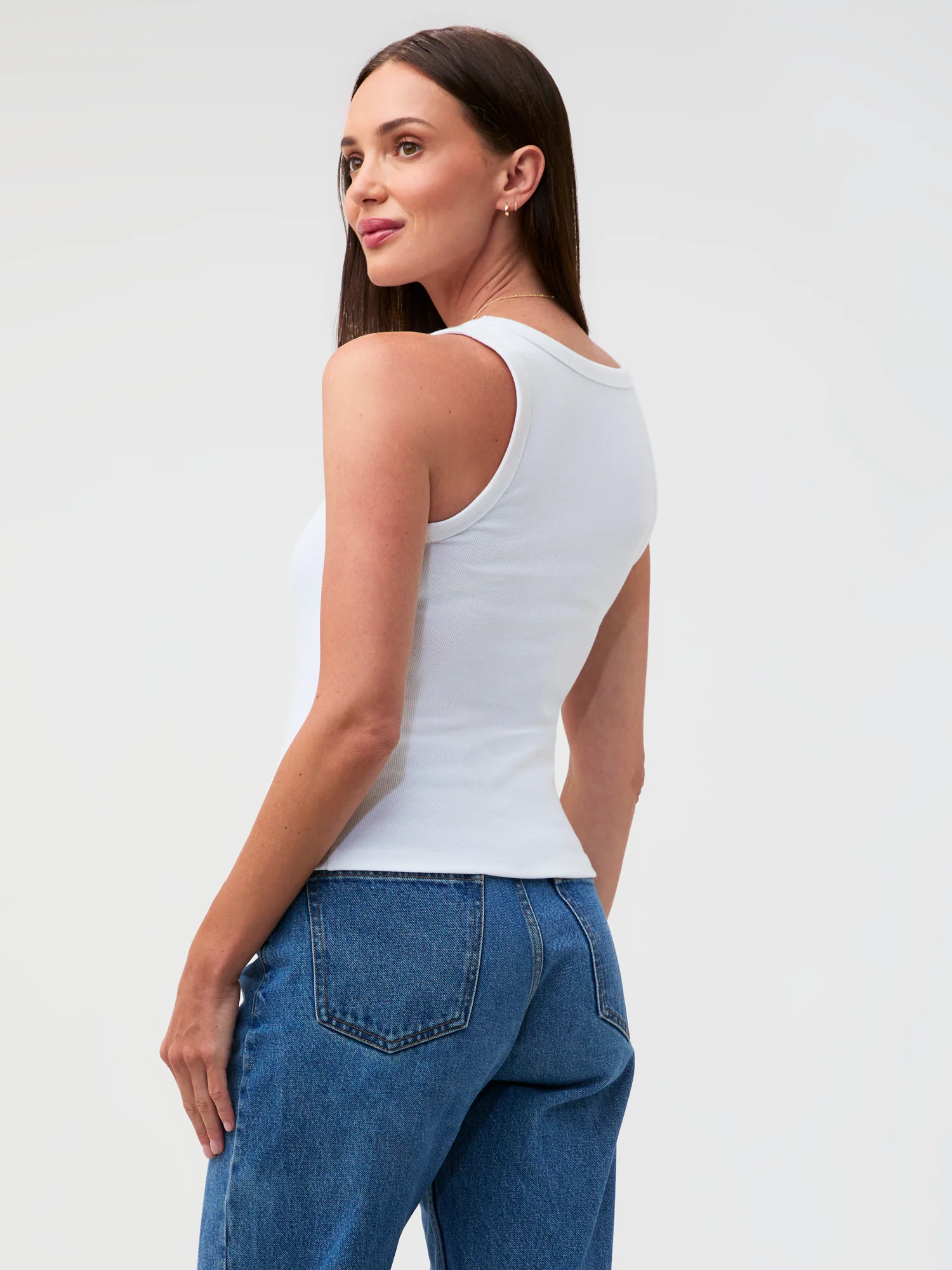 White Ribbed Tank 2-Pack