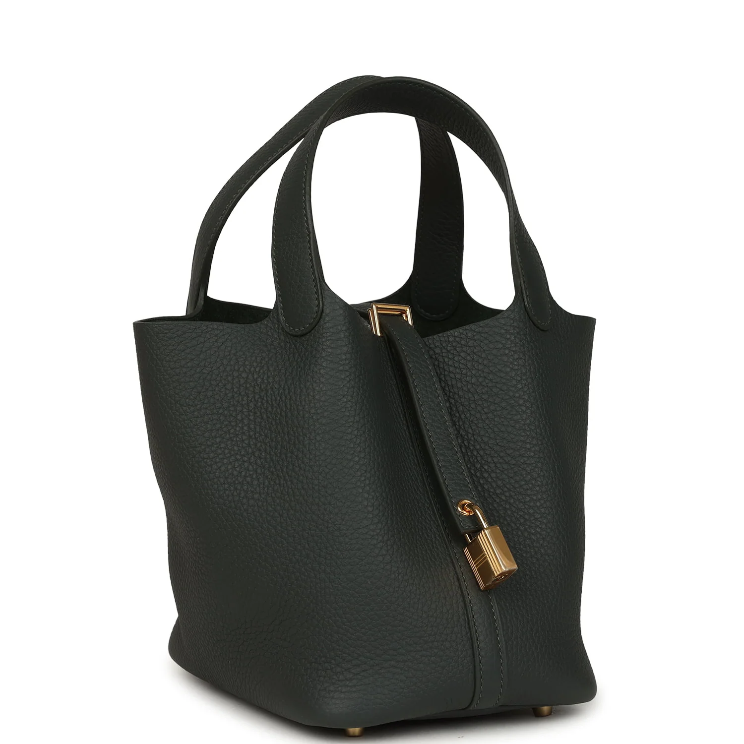 HERMÈS Picotin Lock 18 Vert Mangrove Clemence Gold Hardware
