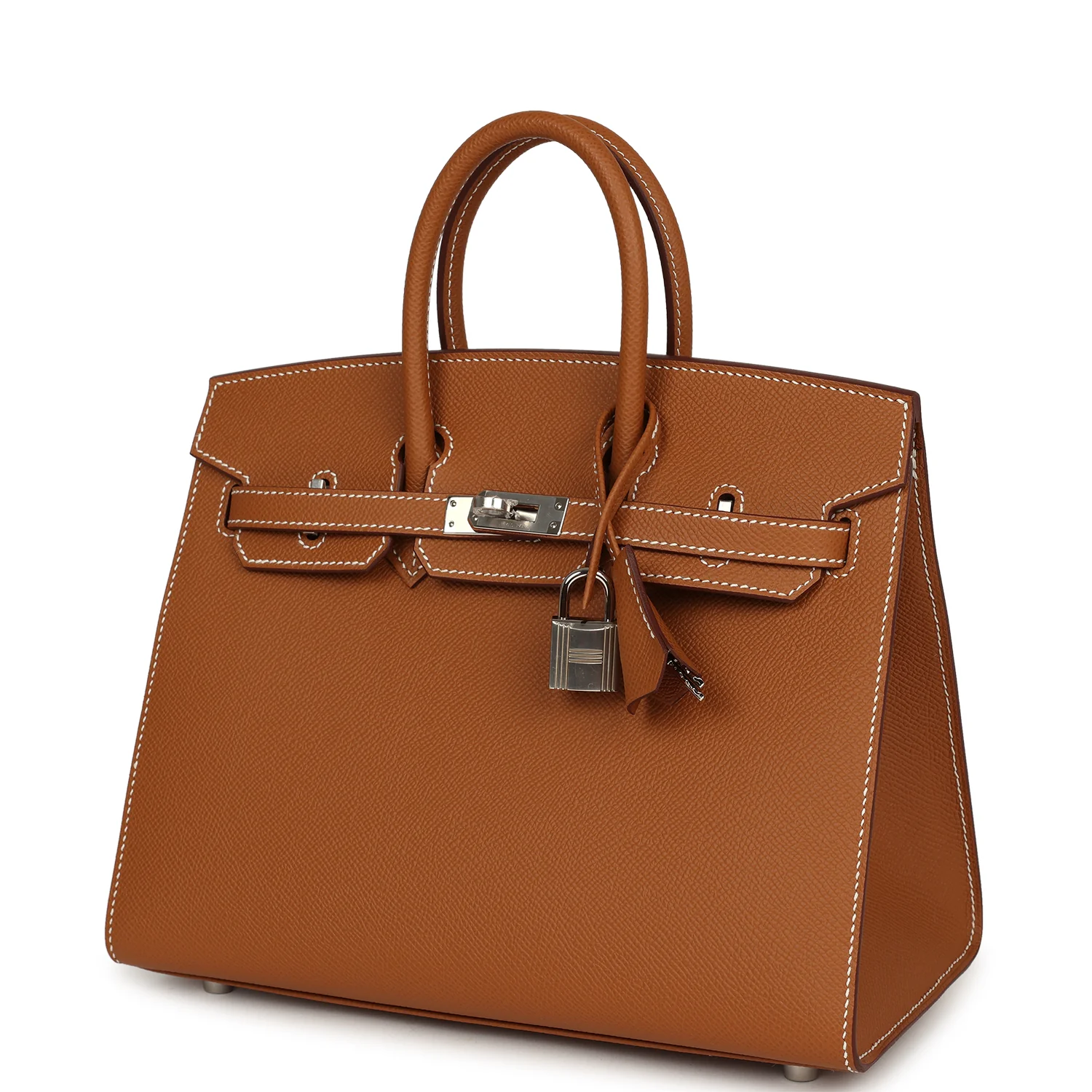 Hermes Birkin Sellier 25 Gold Epsom Palladium Hardware