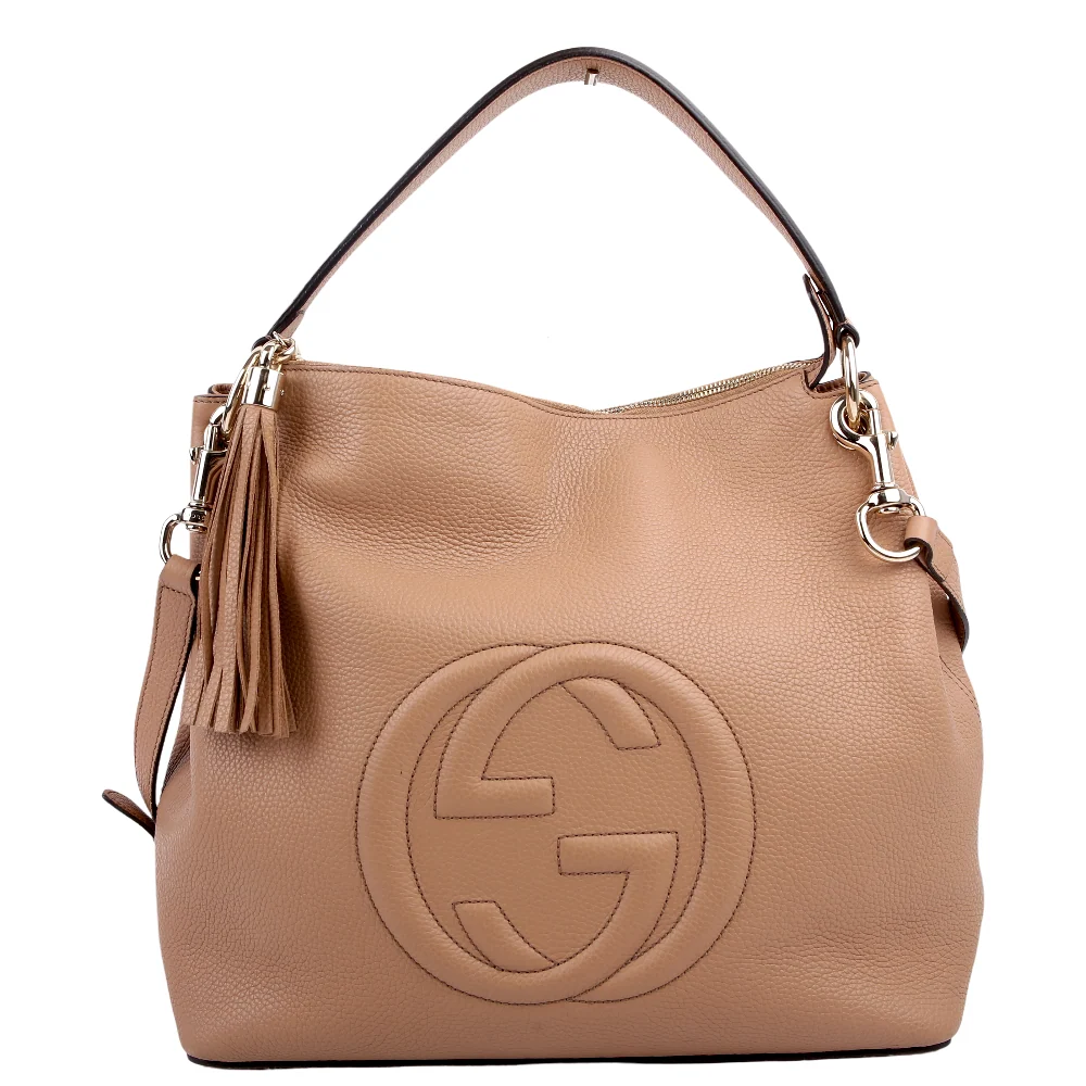 GUCCI 408825 Soho Shoulder Bag Tan