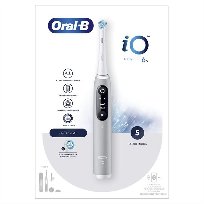 ORAL-B - Spazzolino elettrico ricaricabile IO 6S-Grigio