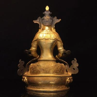 30CM Old Chinese Bronze Statue Buddha Q751