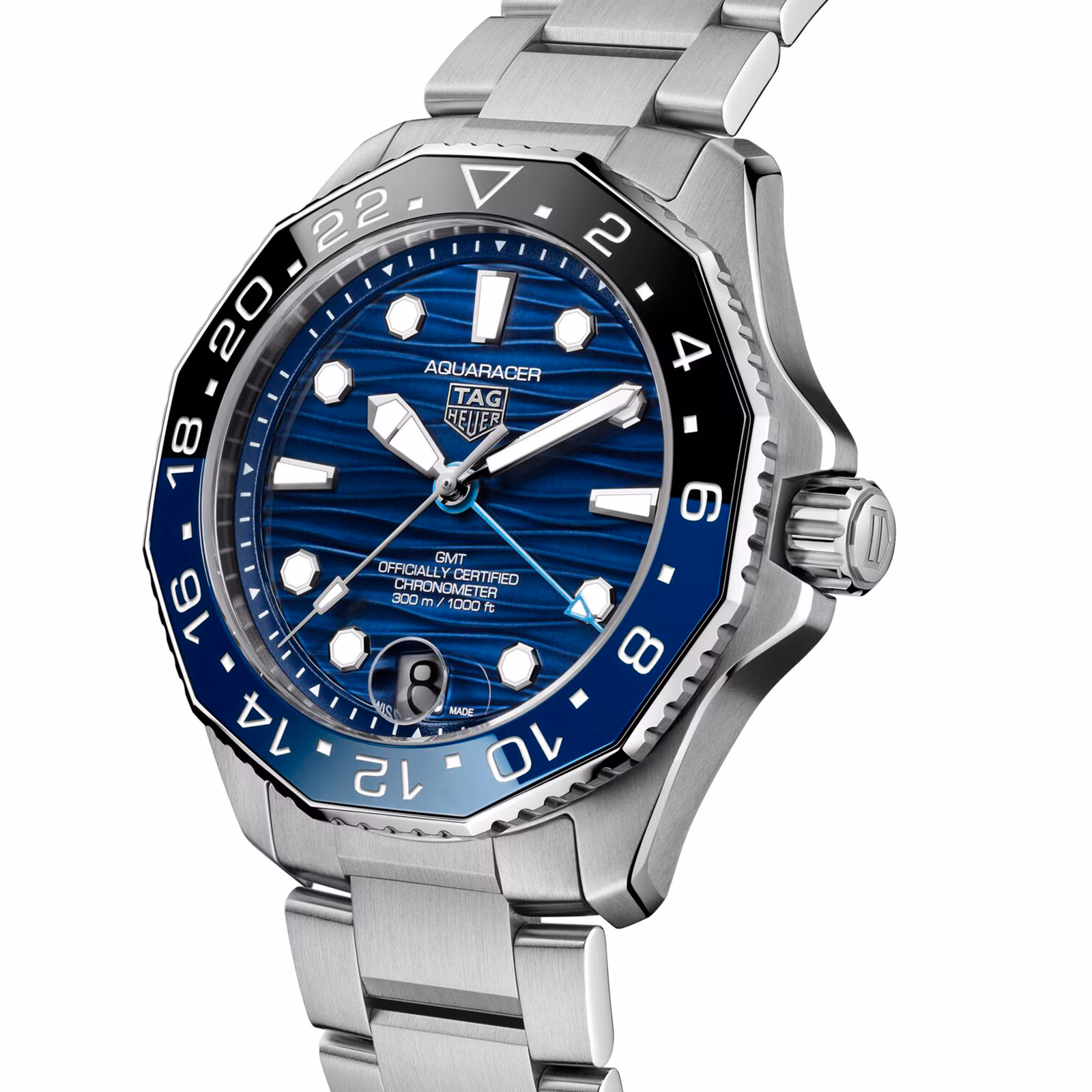 【7A Quality】TAG Heuer Aquaracer Professional 300 GMT 42mm Mens Watch Blue WBP5114.BA0013