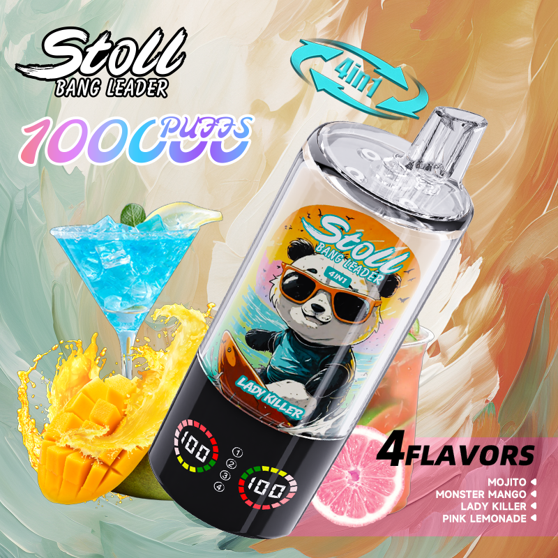 [Minimum order of two]Bang Leader 100K Puffs 4-in-1 Prefilled Vape | 4 Flavors in 1 Device,  Rechargeable, 3%/5%