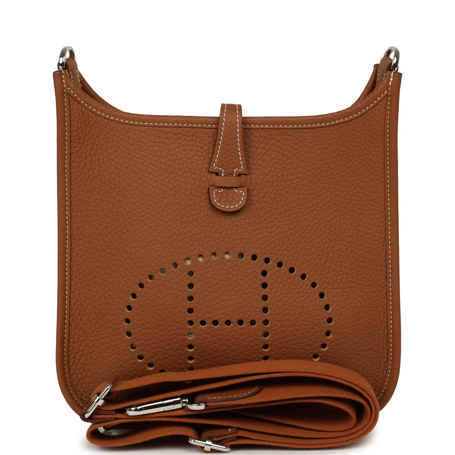 HERMÈS Evelyne 23 Gold Clemence Palladium Hardware