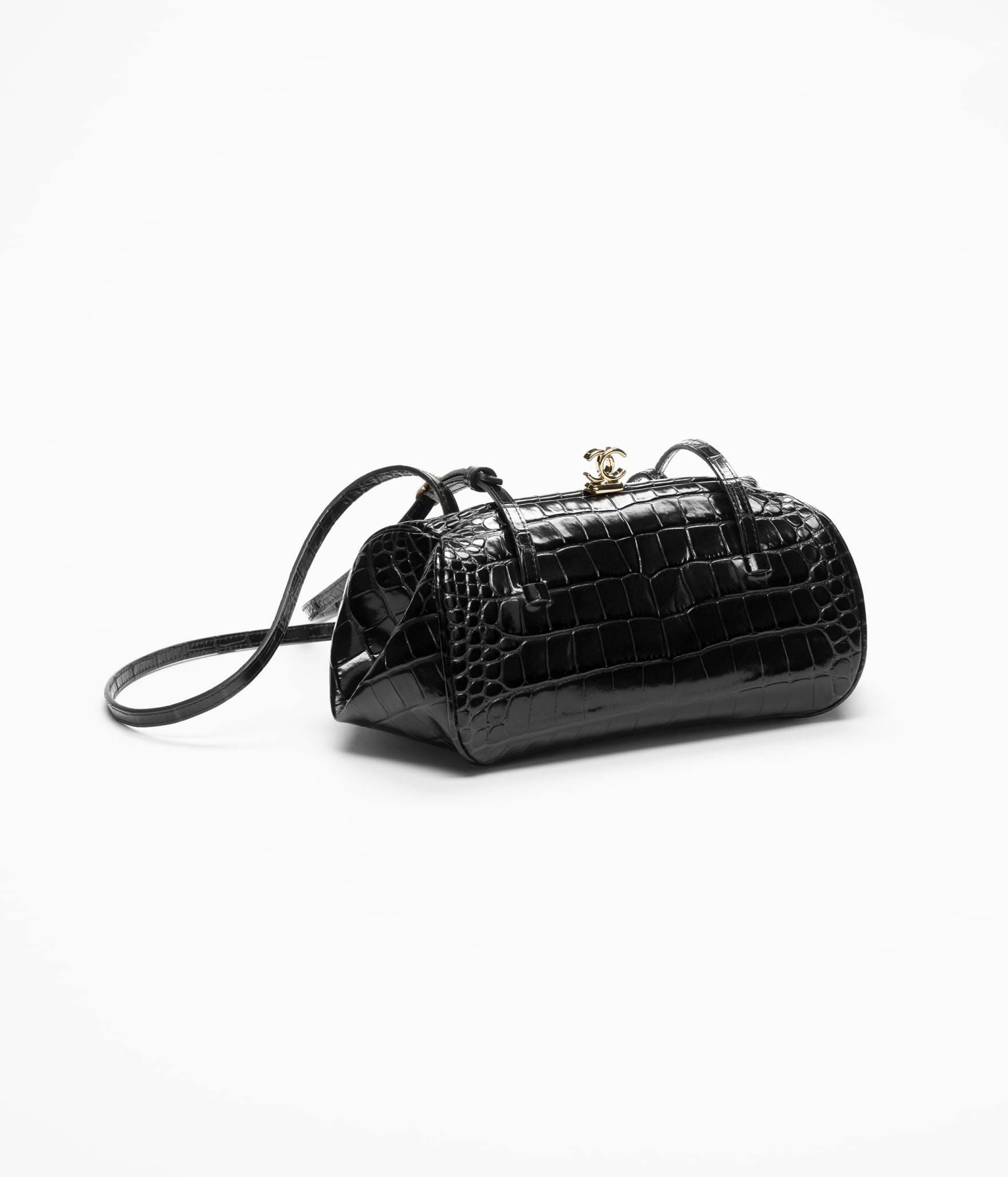 Clutch with Leather Strap