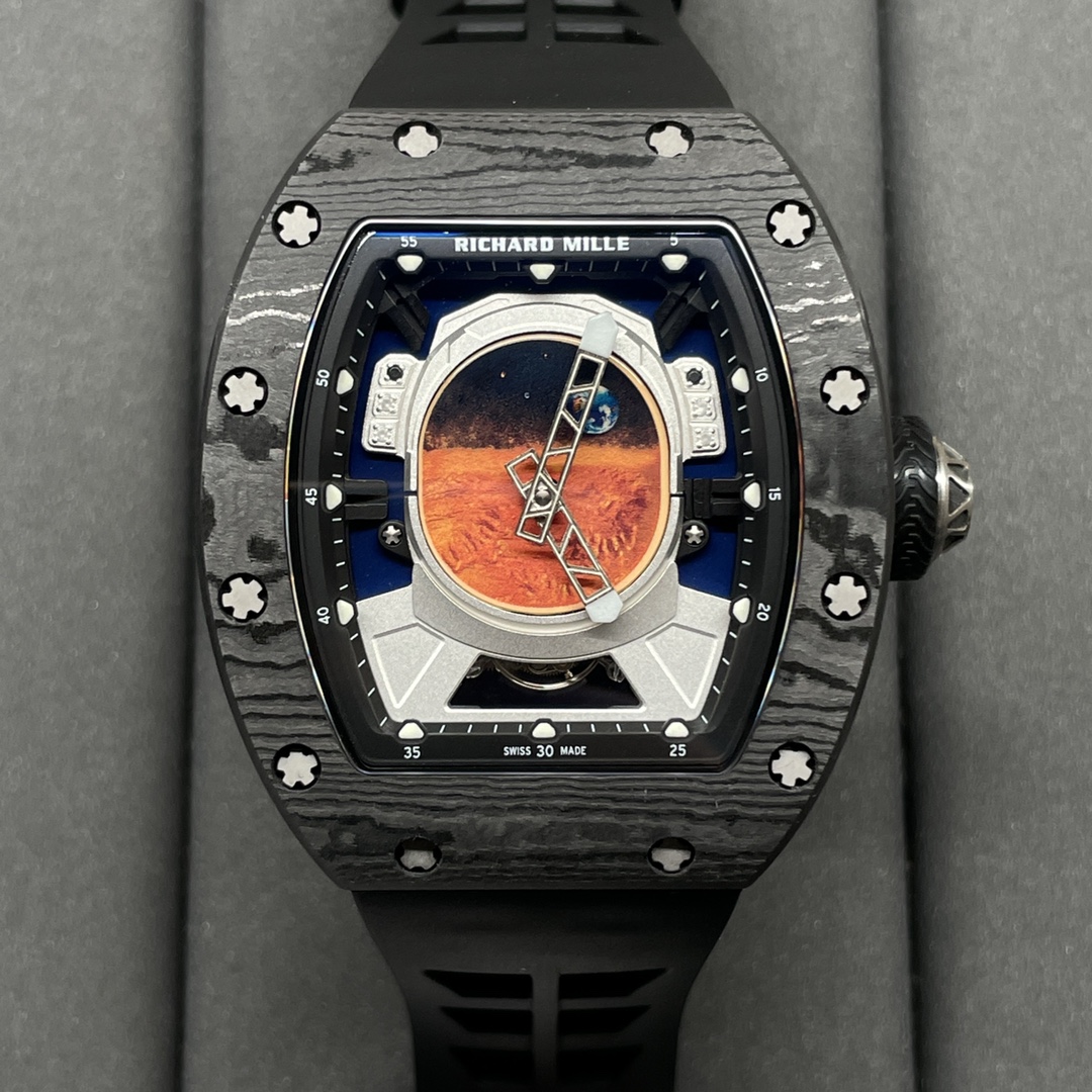【7A Quality】Replica Richard Mille RM 52-05 Tourbillon Pharrell Williams Men's Watch – Carbon Case