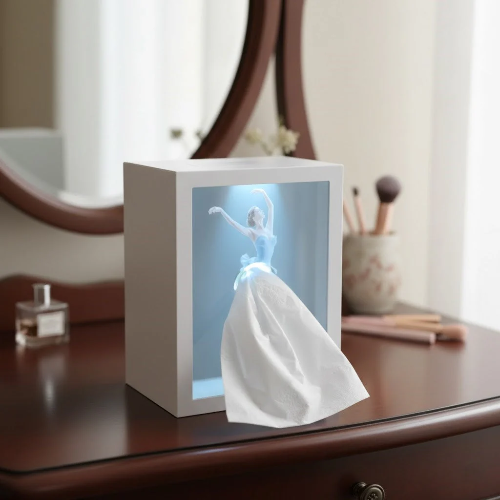 Ballet Girl Lighted Tissue Box