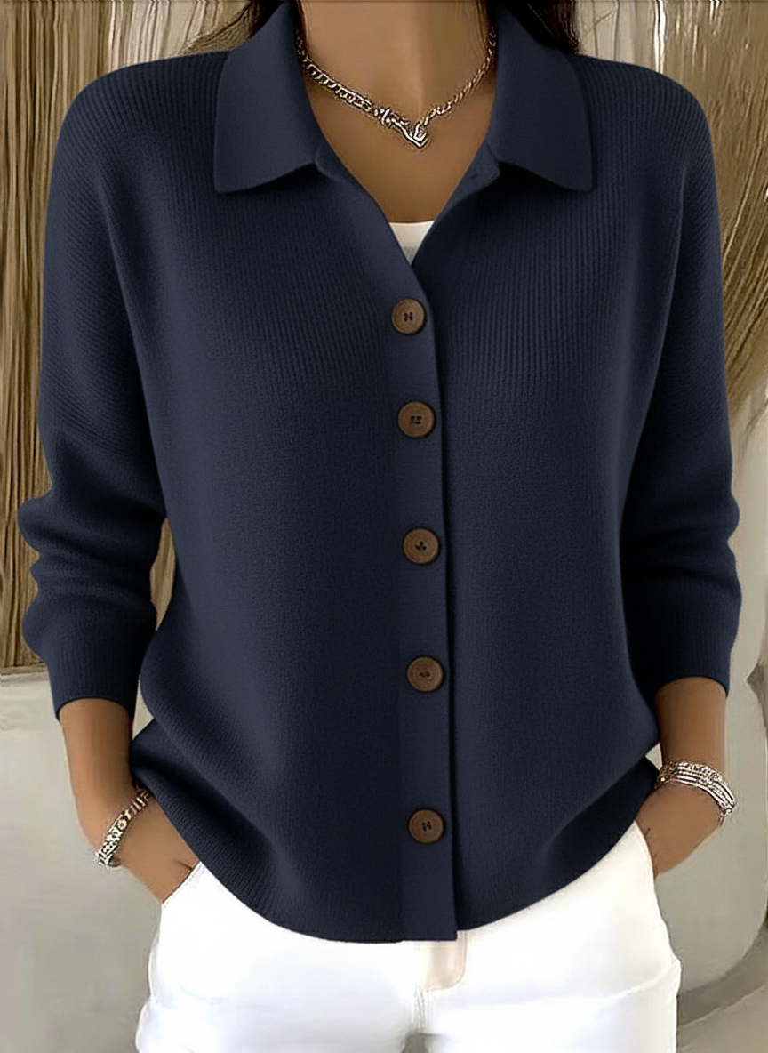🌲 SALE🔥 Women's Plain Long Sleeve Shawl Collar Casual Cardigan Outerwear