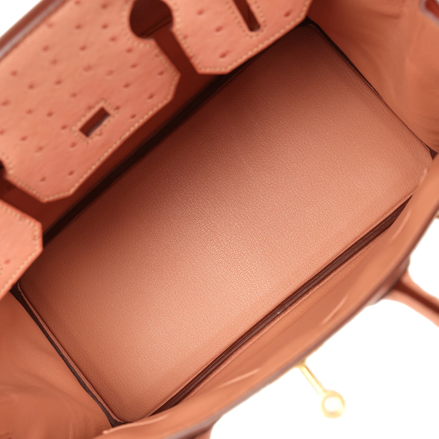 Hermes Birkin 30 Terre Cuite Ostrich Gold Hardware