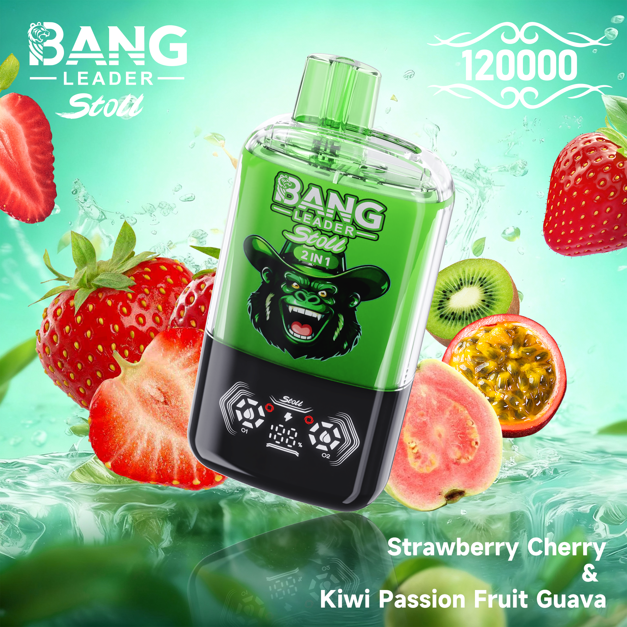 [Minimum order of two]Bang Leader Stoll 120K Puffs 2-in-1 Prefilled Vape | Dual Flavor,  Rechargeable