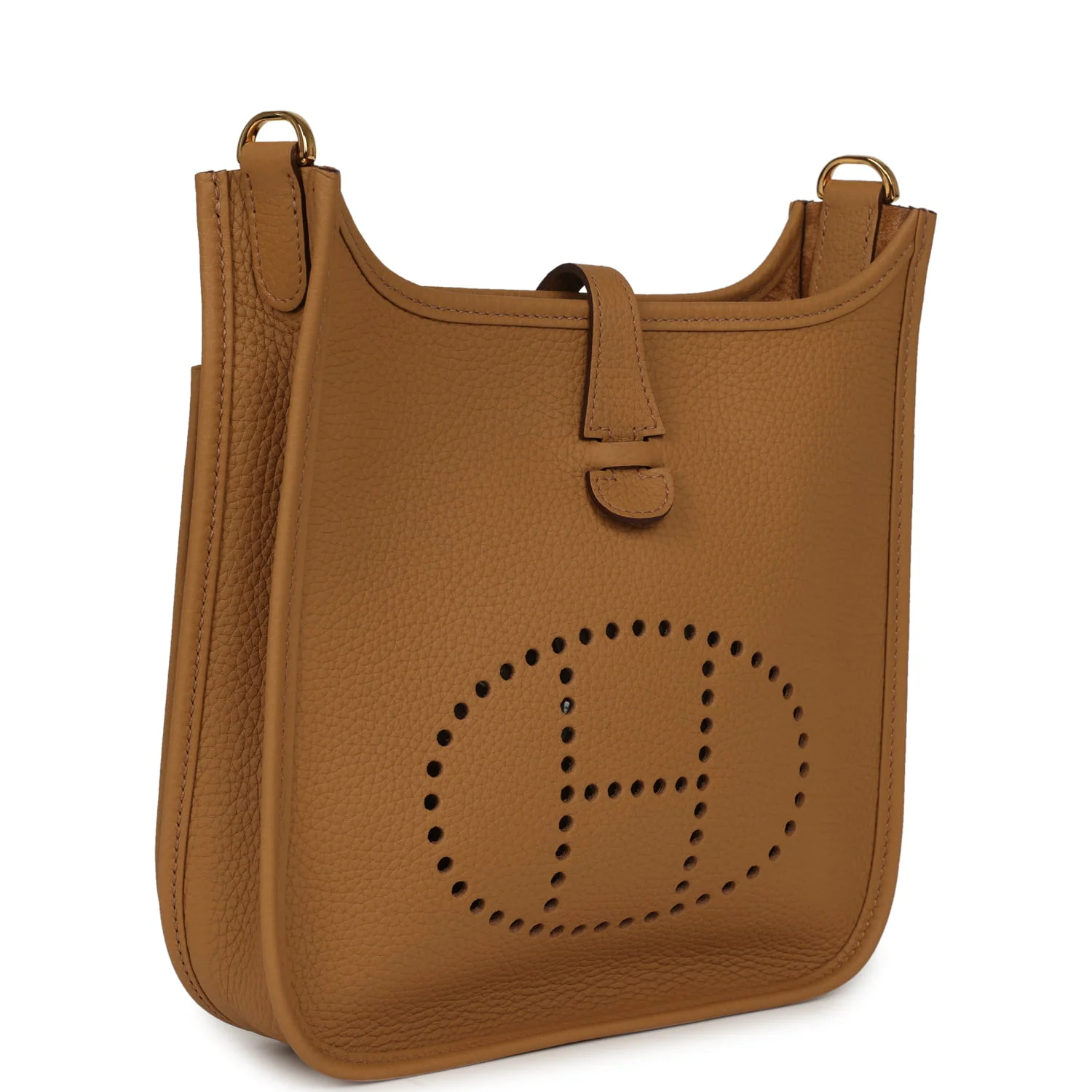 HERMÈS Evelyne III PM Biscuit Clemence Gold Hardware