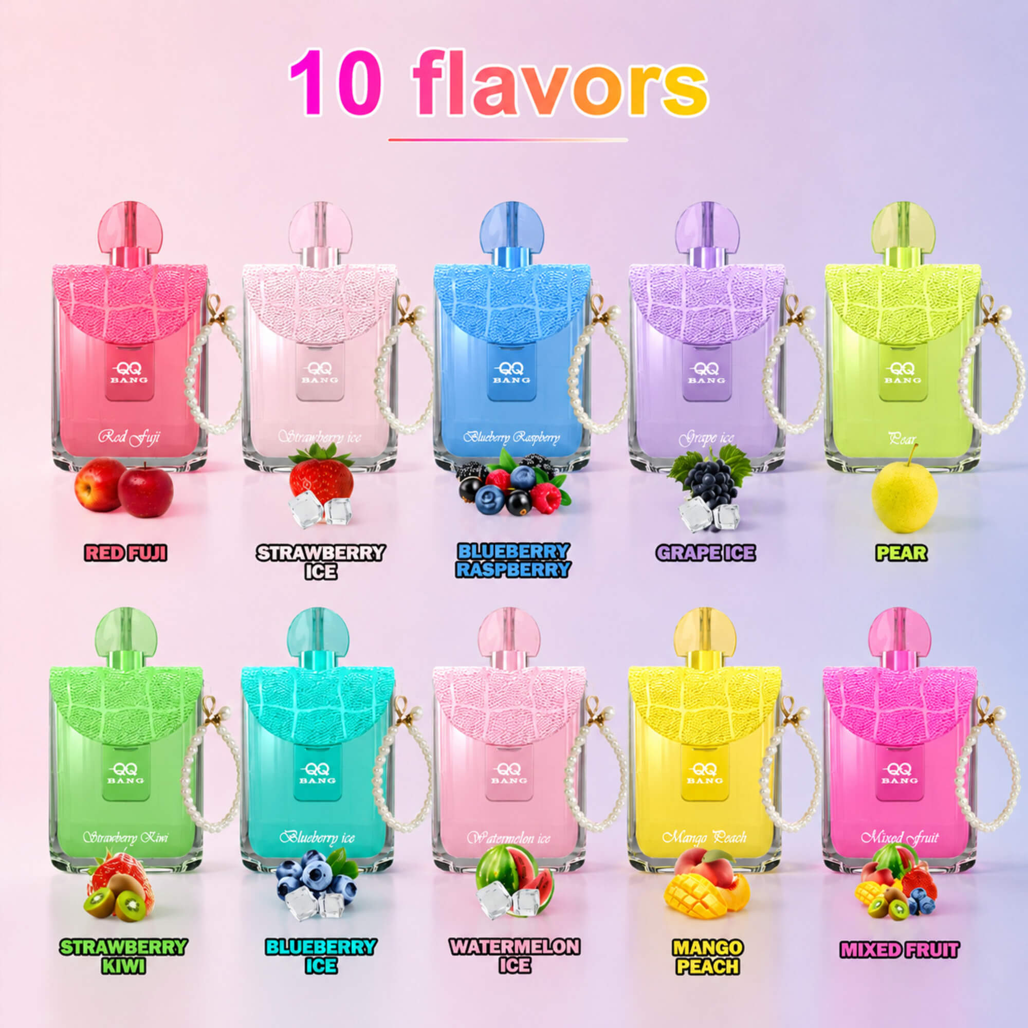 【Minimum order of 2 items】QQ Bang Perfume 150K Disposable Vape – 150,000 Puffs Single Flavor | Long-Lasting Modern Design