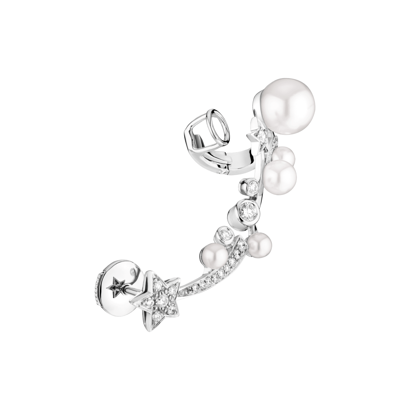 Comète Perlée crawling single  earring