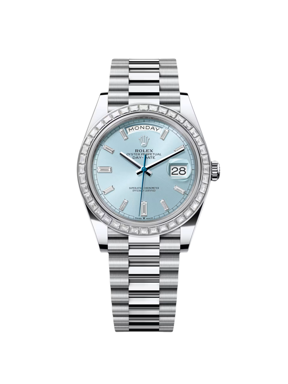 RLX Day-Date 40mm 228396TBR-0002 Ice Blue Diamonds Dial