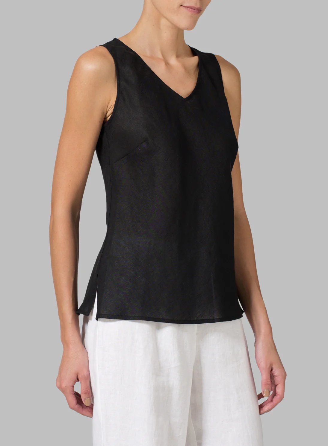 Cardigan Vest Cotton Linen White Vest