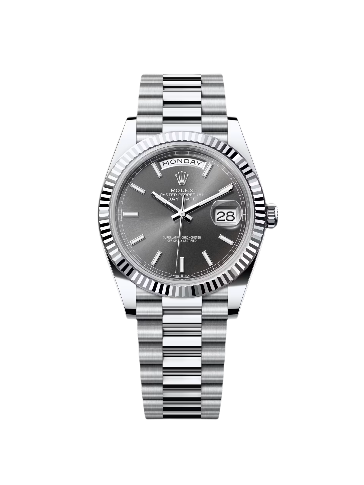 RLX  Day-Date 40mm Slate Diamonds Dial  228236-0013