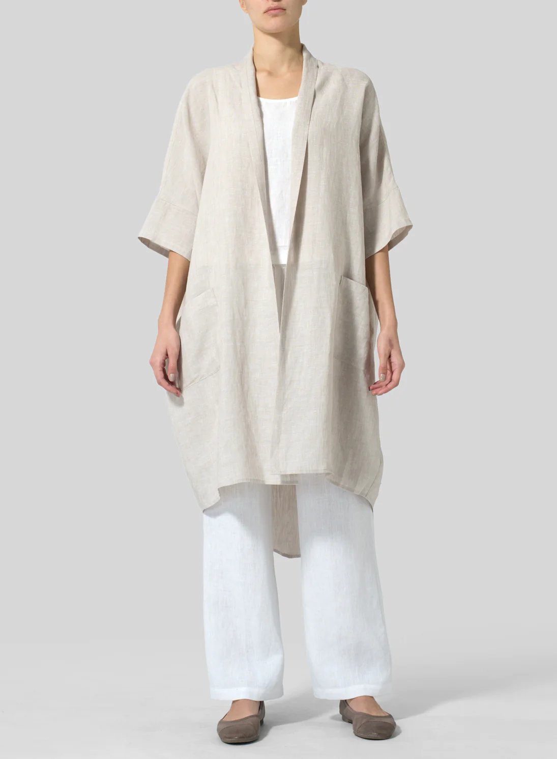 Womens Cotton And Linen Sunscreen All-Match Coat