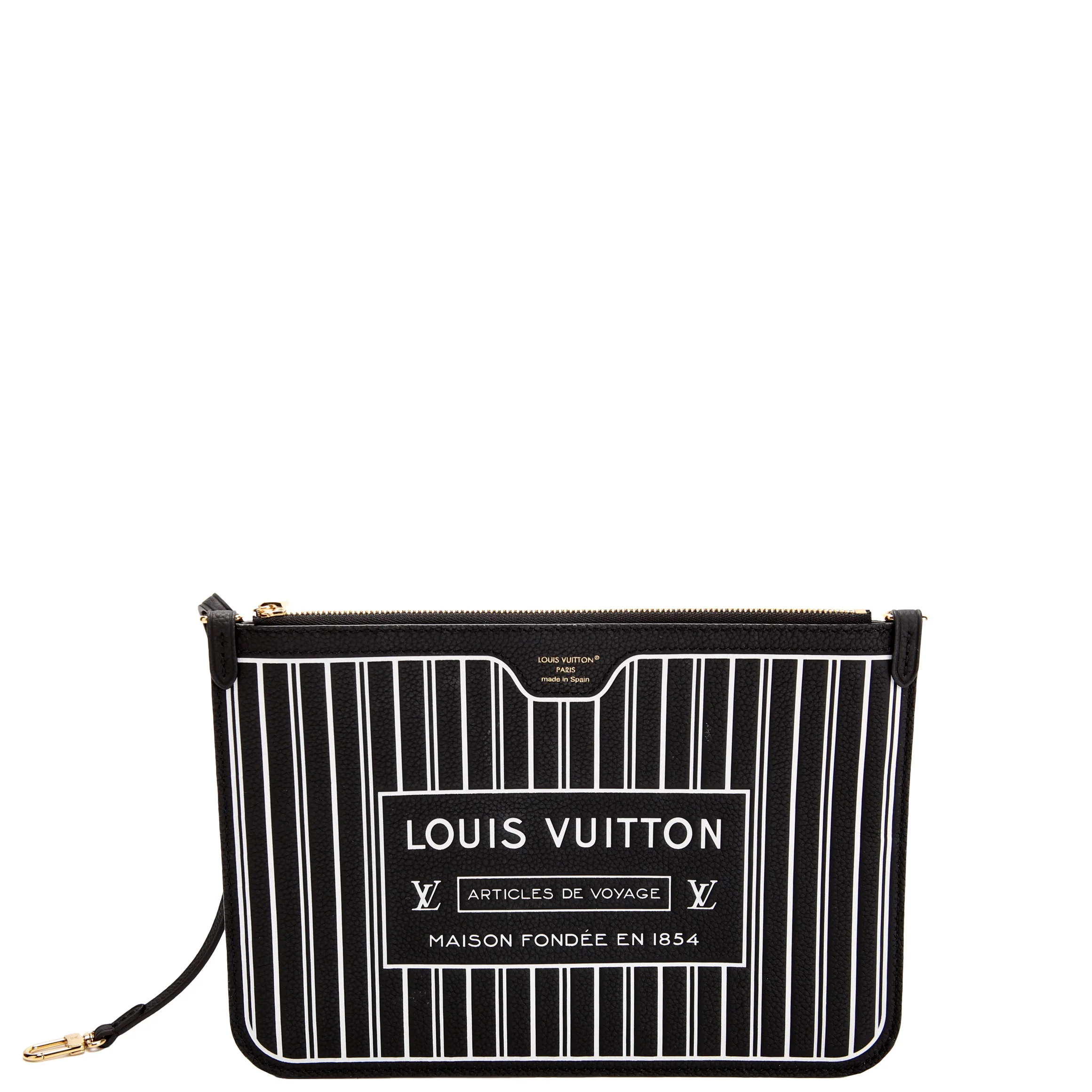 LOUIS VUITTON Neverfull Inside Out MM Pochette Black