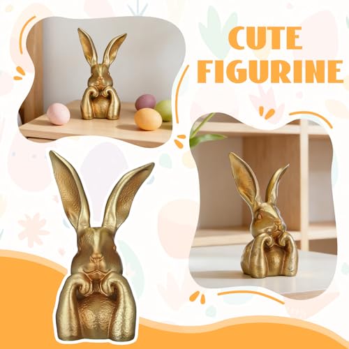 Premium Small Easter Gold Resin Bunny Table Decor