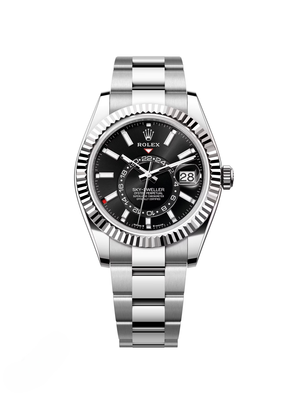 RLX  Sky-Dweller 42mm 336934-0007/0008 Stainless Steel Black Dial Oyster