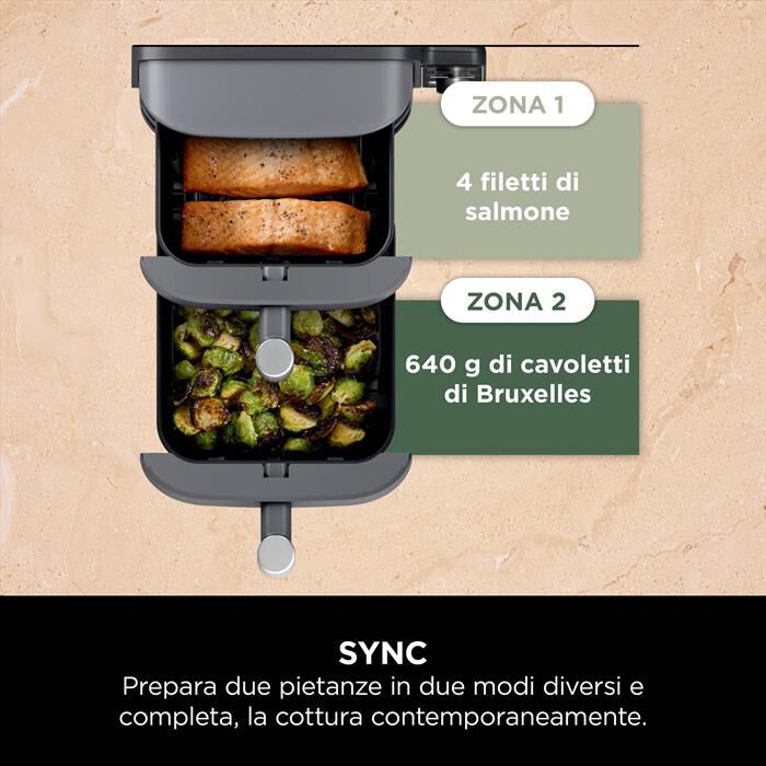 NINJA - FRIGGITRICE AD ARIA 9,5 LT SL400EU-Grigio