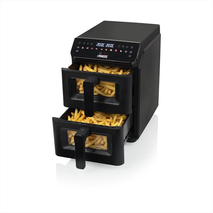PRINCESS - Friggitrice ad aria DUAL VERTICAL-Nero