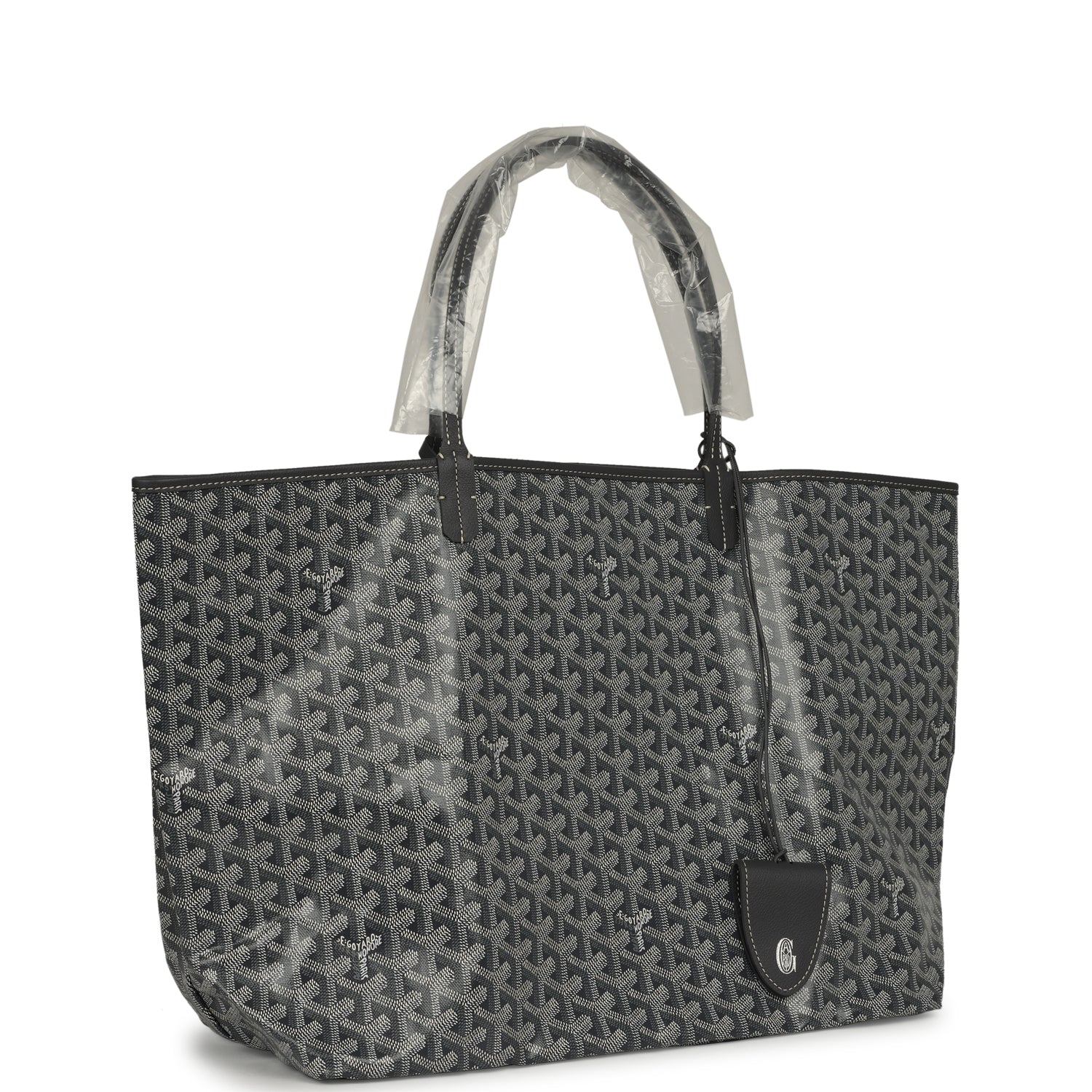 GOYARD Goyardine Grey Saint Louis GM Tote Palladium Hardware