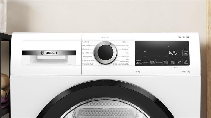 BOSCH - Asciugatrice Serie 6 WQG243D9IT 9Kg Classe C-Bianco