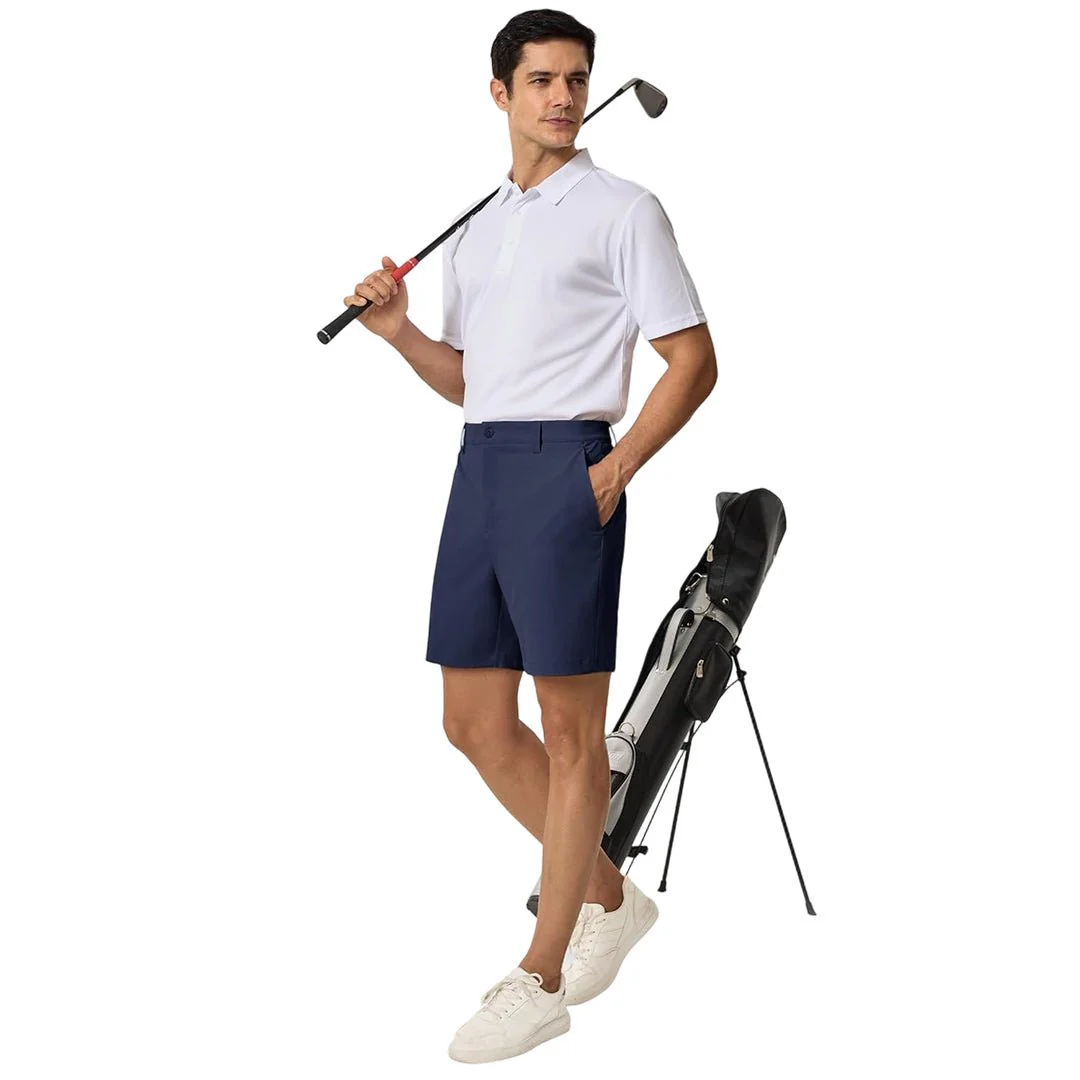 Men's 7 Inch Quick Dry Golf Shorts with 6 Pockets