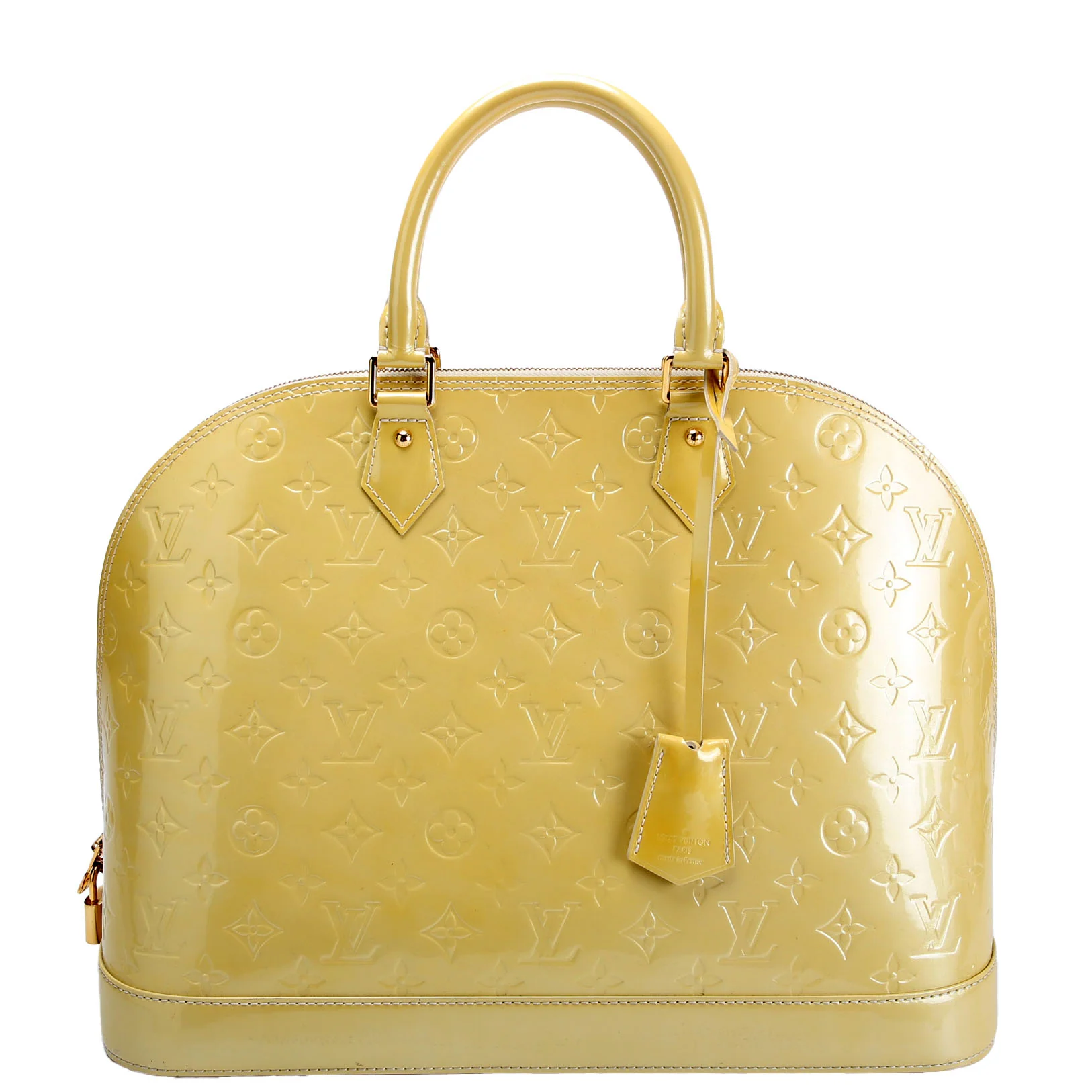 LOUIS VUITTON Alma GM Vernis Yellow