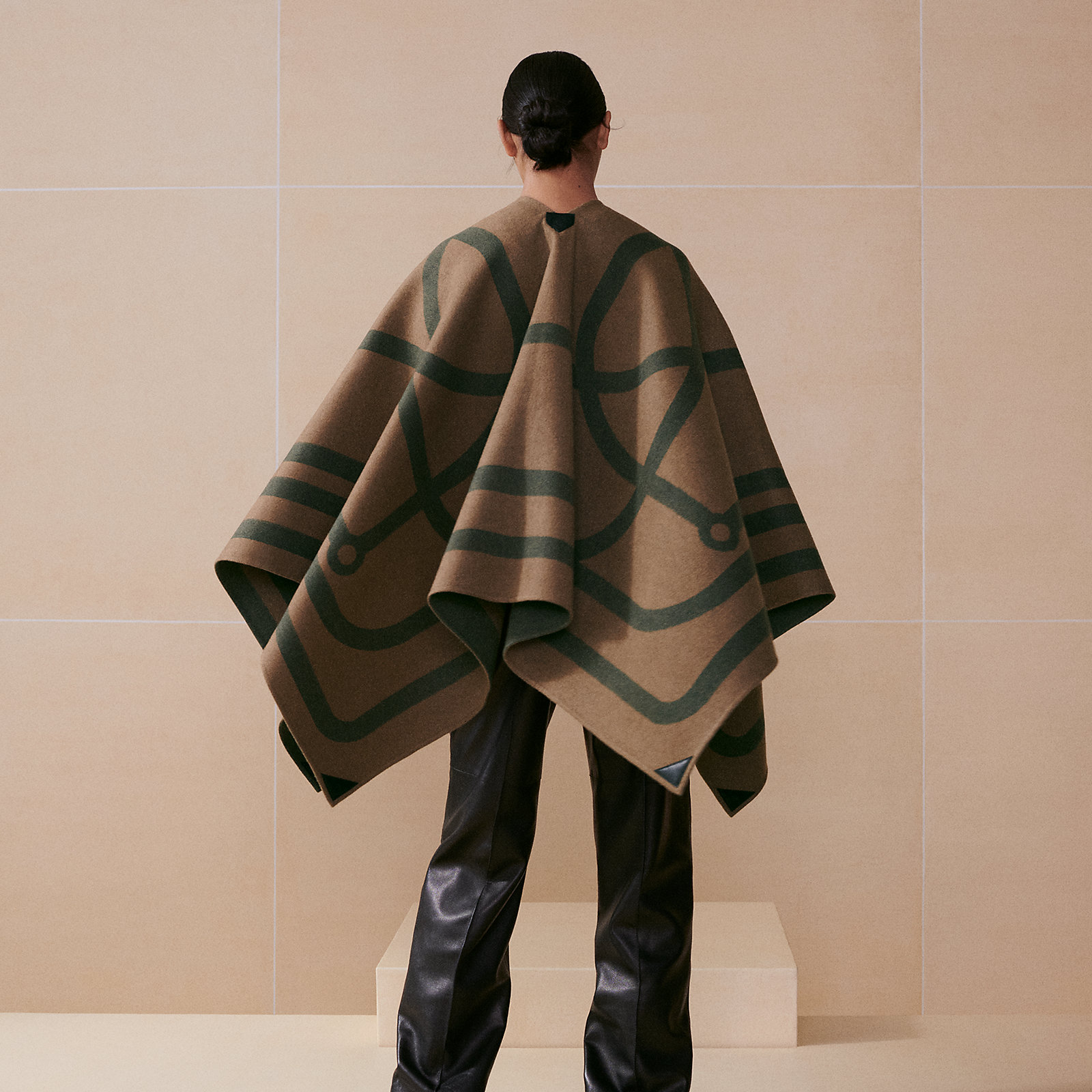 Voltige double face poncho