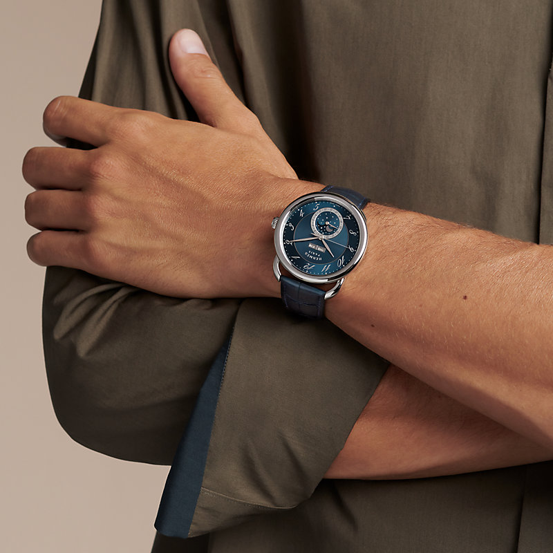 Arceau Grande Lune watch, 43 mm