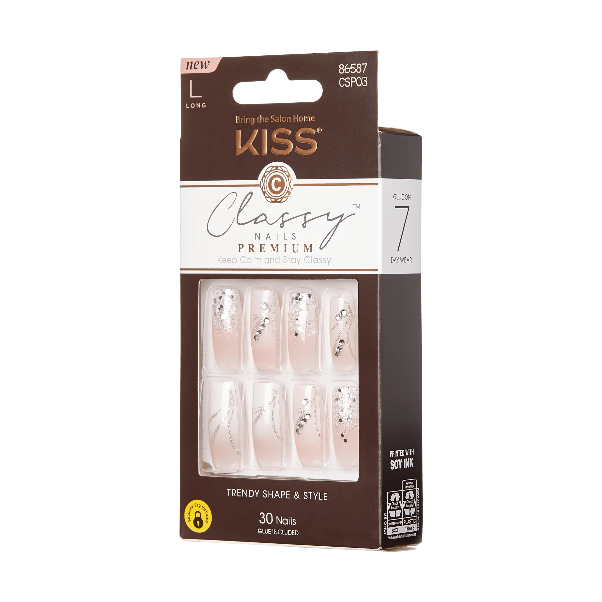 KISS Classy Premium Press On Glue Nails - Stunning!