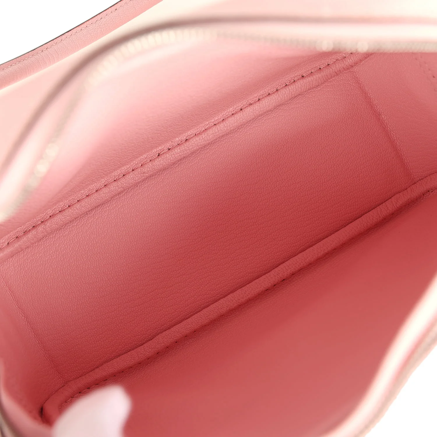 Hermes Mini Plume 21 Bag Rose Sakura Chevre Palladium Hardware
