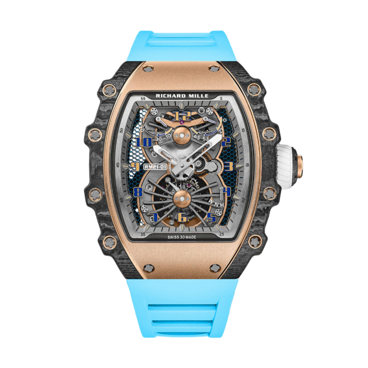 【7A Quality】Best Swiss AAAAA Replica Richard Mille RM 21-01 Tourbillon Aerodyne Skeleton Watch