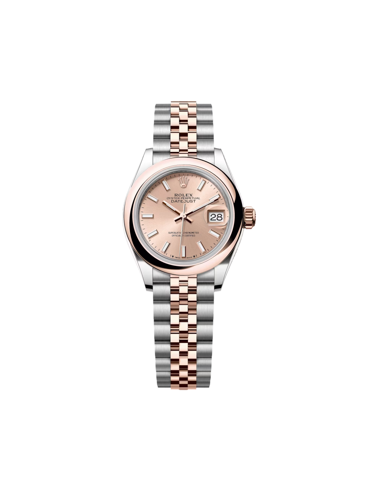 RLX Lady-Datejust 31mm  279161 Rose Stick Dial, Two Tone Stainless Steel & 18K Rose Gold Oyster Bracelet Women's Watch