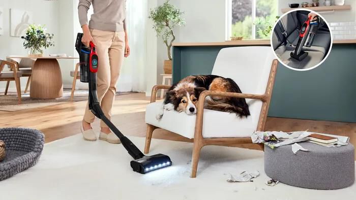 BOSCH - Aspirapolvere ricaricabile BCS1041PET-Black,Red