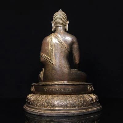 29CM Old Chinese Bronze Statue Buddha Q749