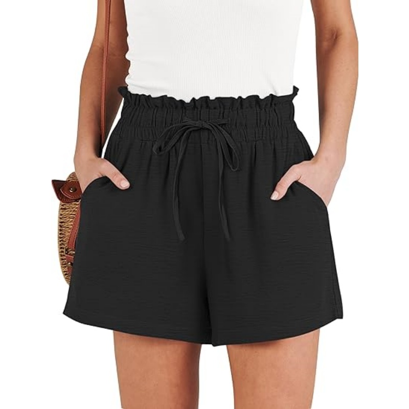Shorts for Women Summer Casual High Waisted Wide Leg Lounge Shorts